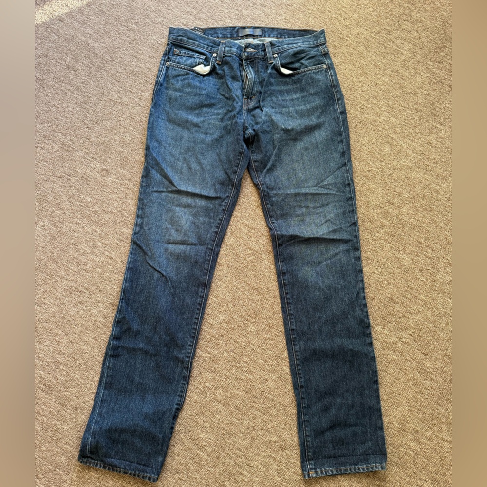 J Brand Men's Straight-Leg Jeans in Dark Blue Denim